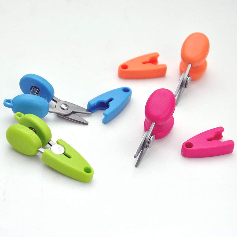 CANARY Mini Travel Scissors 1.3" - TSA Approved Portable Tiny Scissors for Yarn, Sewing, Paper - Micro Keychain Snips with Safety Cap, Japanese Stainless Steel Blade, Made in Japan, Pink - Image 5